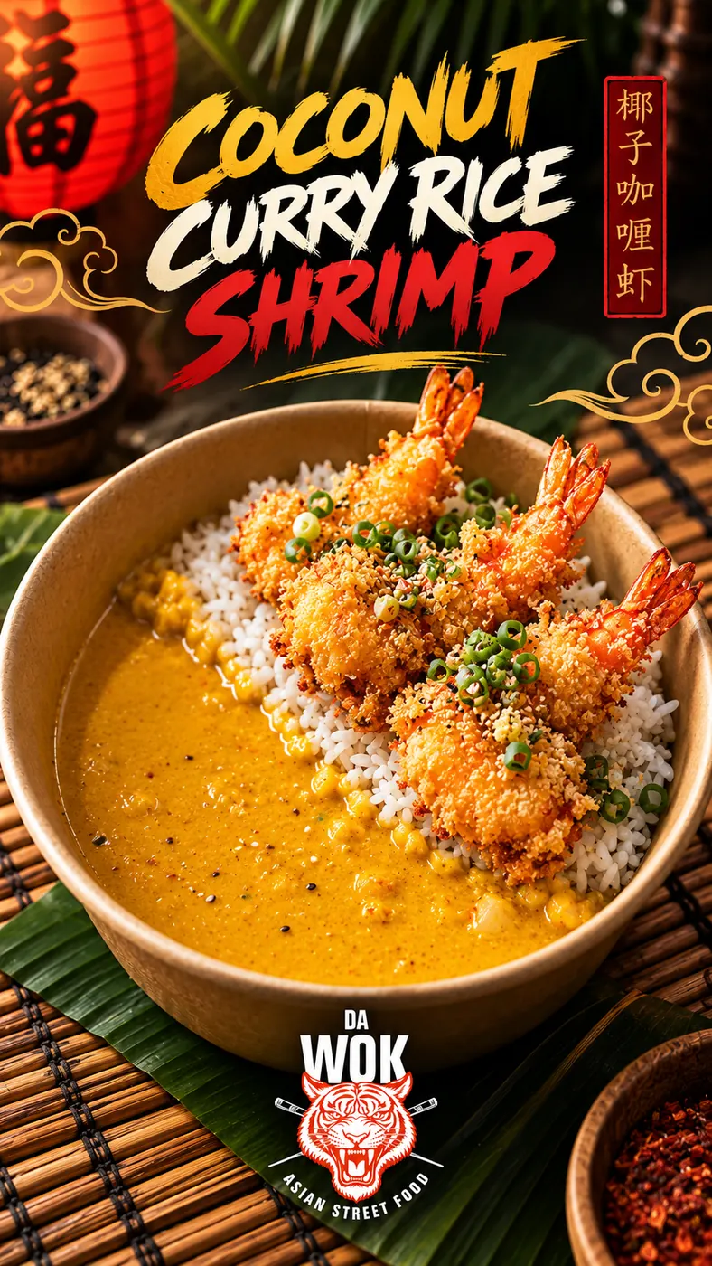 Coconut Curry Rice Shrimp DA WOK